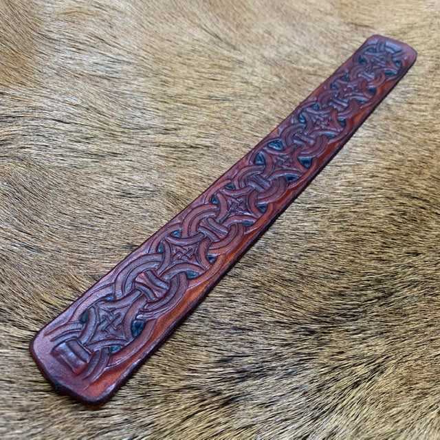 Leather Belt Tooling Pattern / Carving Pattern / Stencil. Celtic Knot /  Spiral Viking Themed Belt Pattern. PDF Digital Download 
